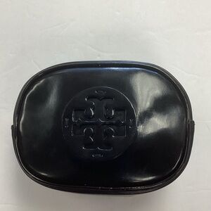 Tory Burch Glossy Black Cosmetic Pouch